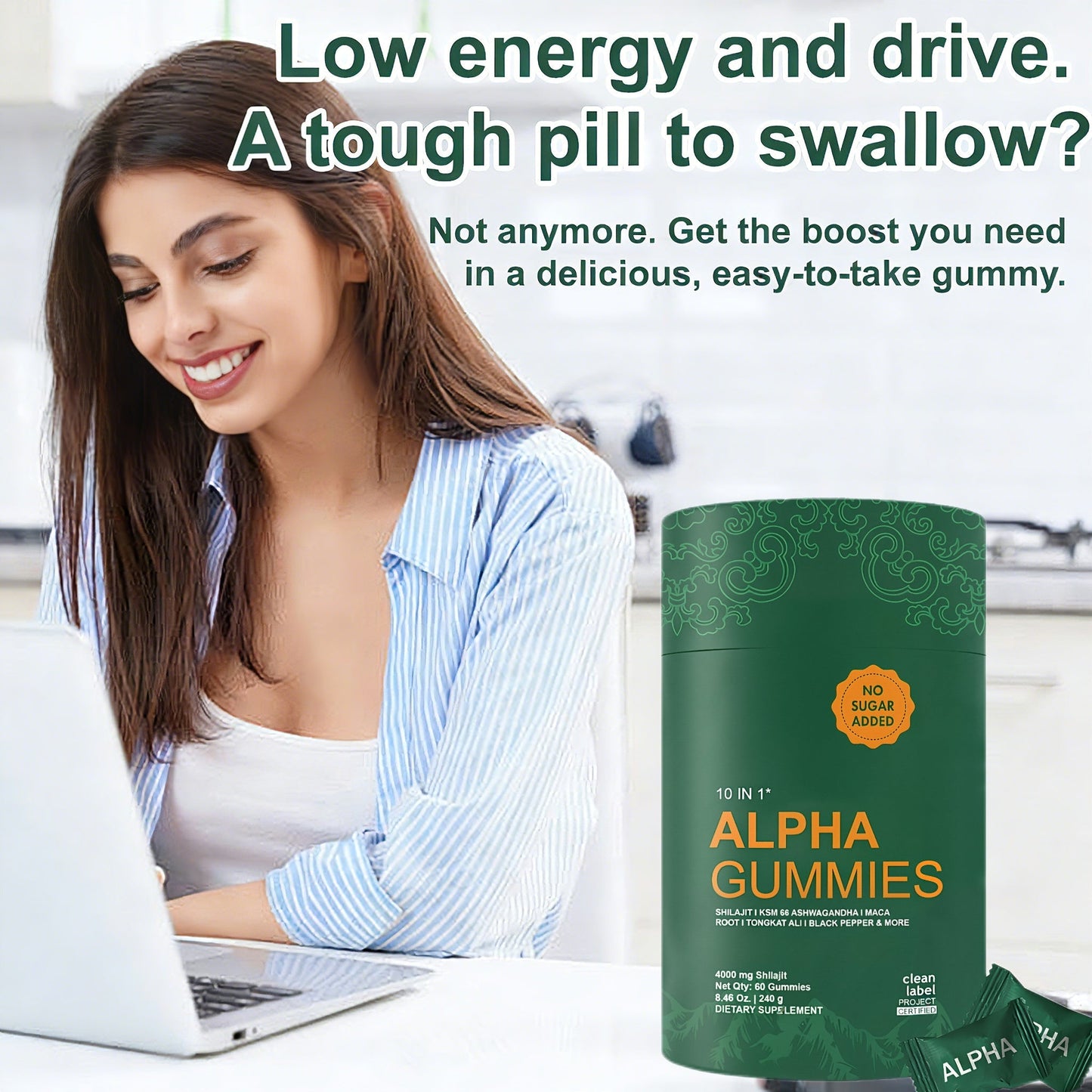 10-in-1 Shilajit Gummies (4000mg)|Tongkat Ali, Maca, 75% Fulvic Acid | Sugar-Free & Vegetarian.3