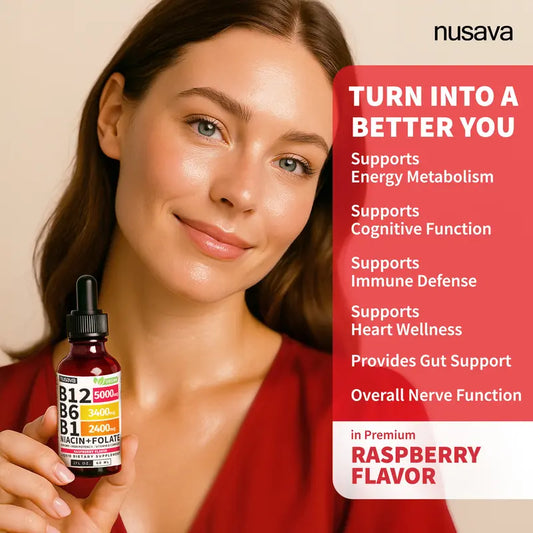 (1-PACKRaspberry) Vitamin B12 Liquid Supplement Drops - Edible Support for Energy, Brain & Heart, Non-GMO & Gluten-Free, 4 FI Oz