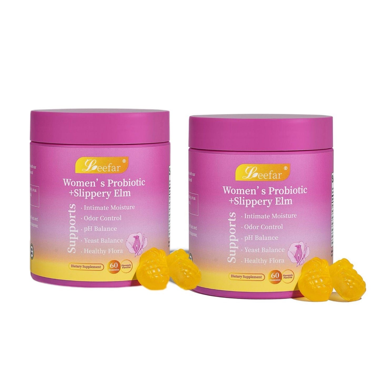Her Juicy Feminine Probiotics Gummies - 60ct Pineapple Flavor for Women’s pH Balance