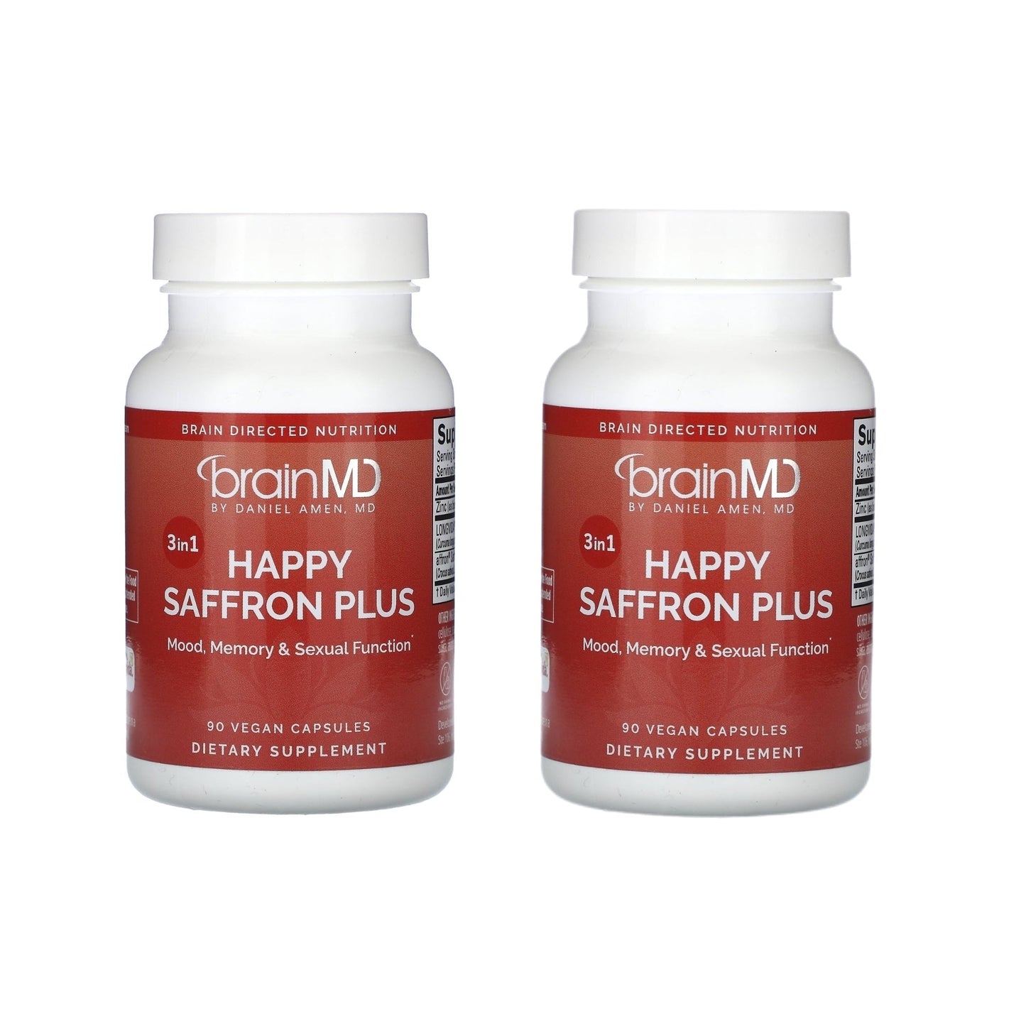 Happy Saffron with Magnesium & B6 Vegan Capsules – For Balanced Mood & Restful Sleep, 90 Ct