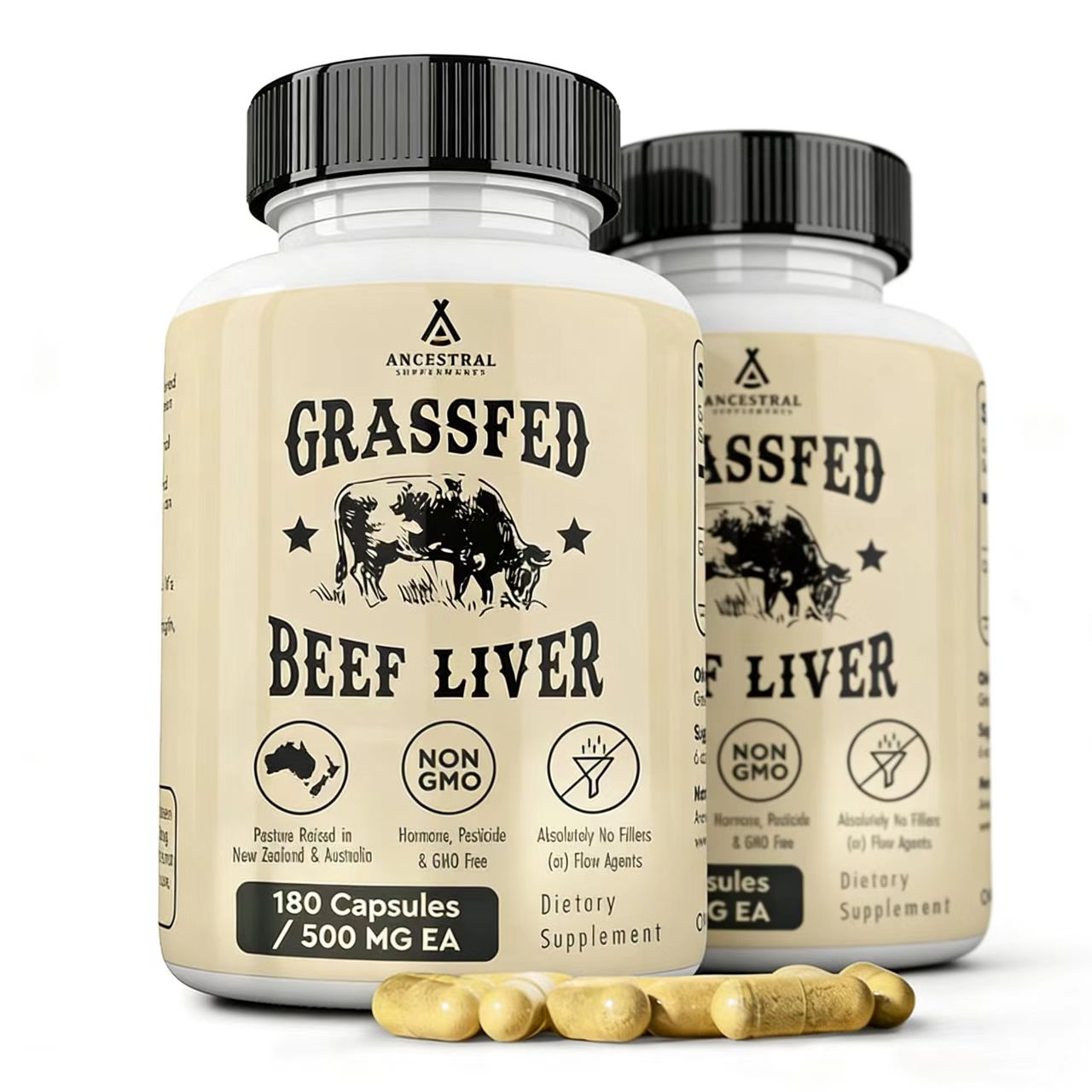 Grass Fed Beef Liver Capsules,Digestion,Immunity,Non-GMO,Freeze Dried Liver Health Supplement