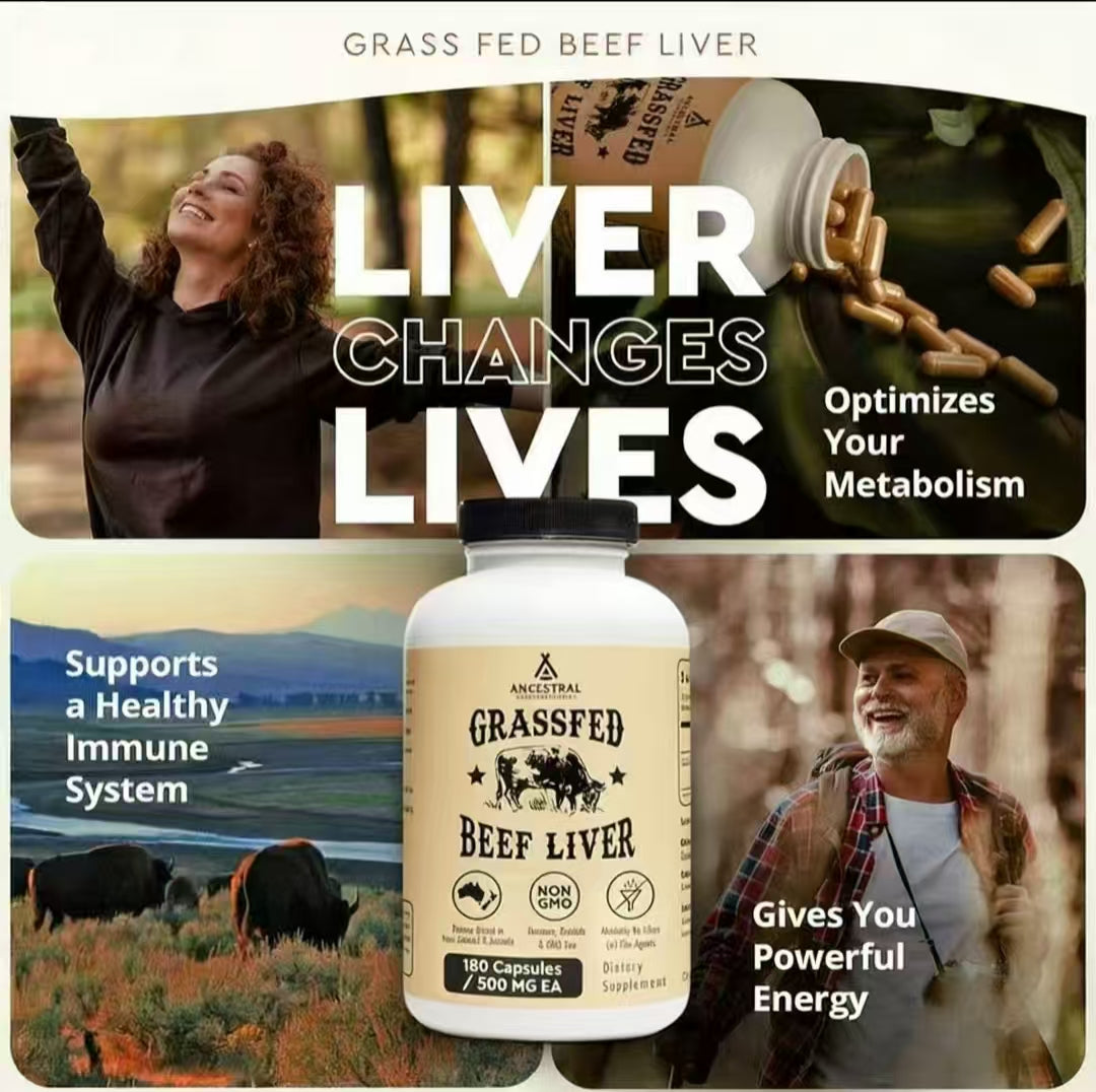Grass Fed Beef Liver Capsules,Digestion,Immunity,Non-GMO,Freeze Dried Liver Health Supplement