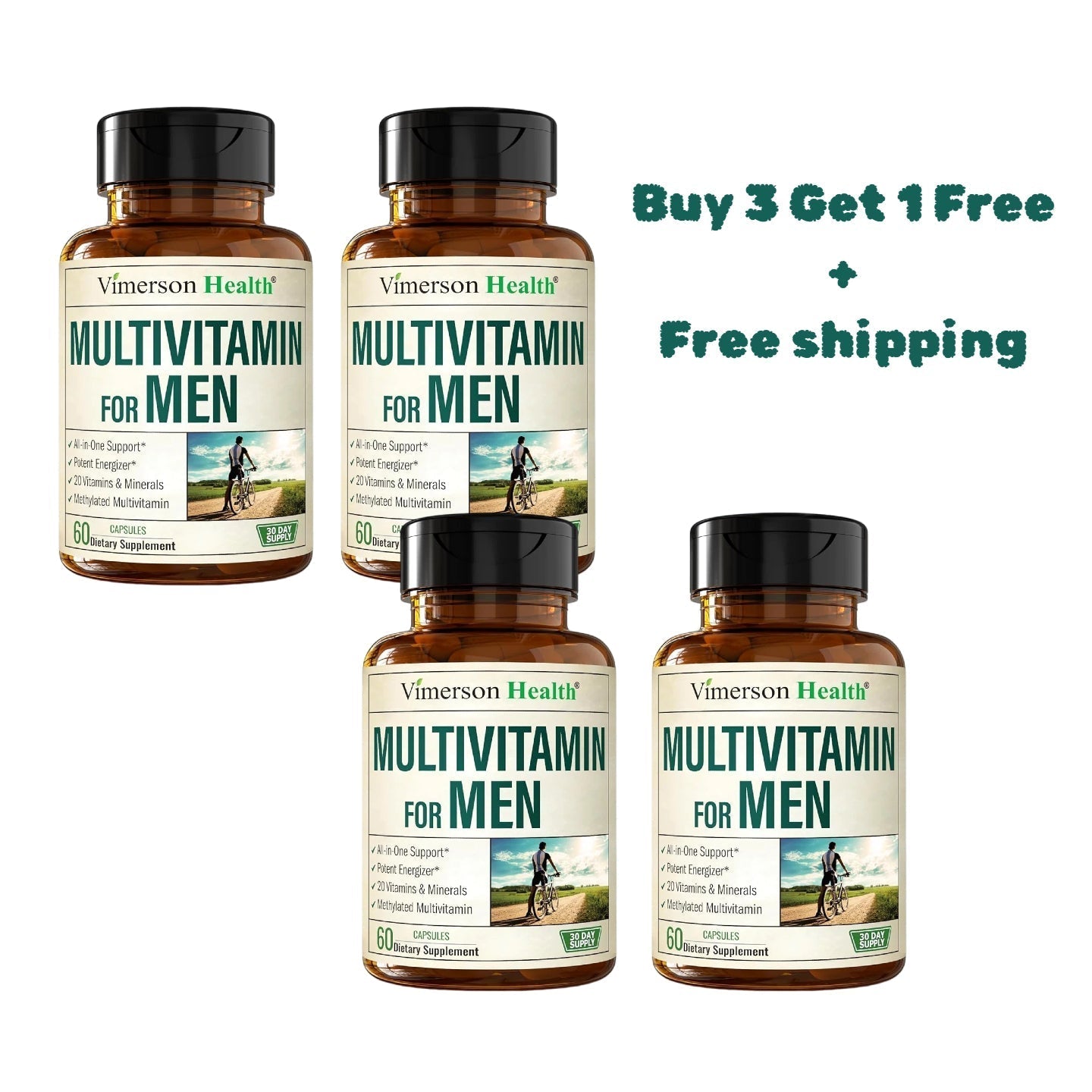 Multivitamin for Men& Multiminerals Capsules with Vitamin B12, A, D, C, Zinc, Magnesiu