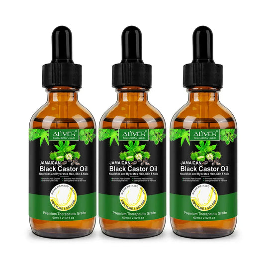 Aliver 100% Pure & Natural Jamaican Black Castor Oil Promotes hair growth,Prevent hair damage