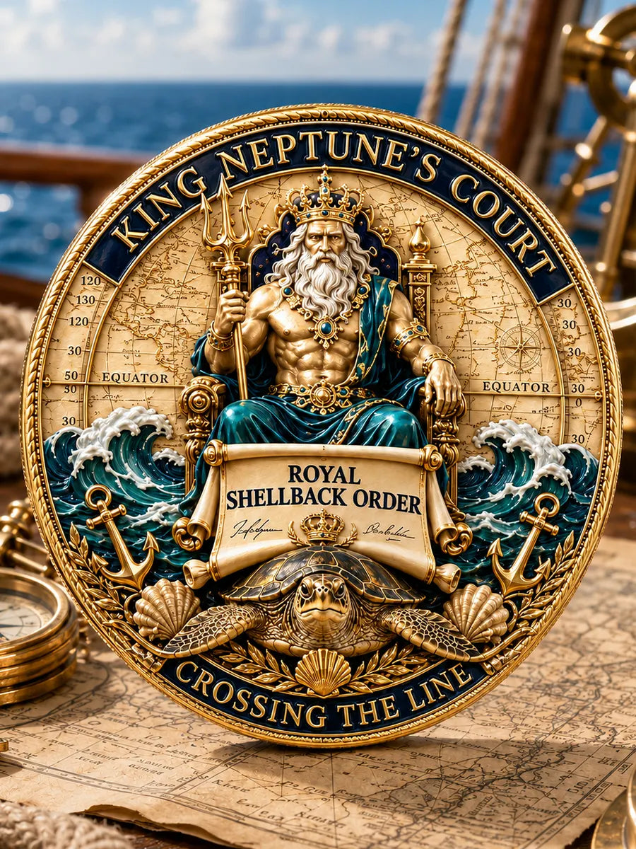 King Neptune’s Court – Crossing the Equator Commemorative Metal Medal