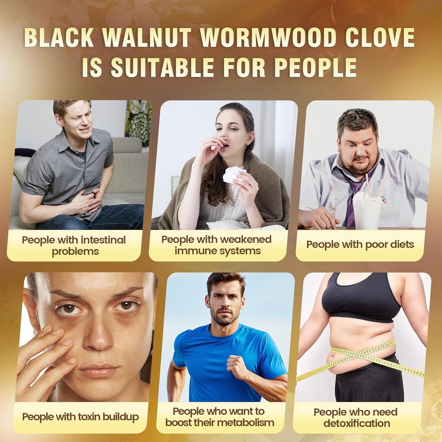 18-in-1 Premium Herbal Blend Capsules, Supports Cleanse, Wormwood Black Walnut Clove Cleanse for Humans, 6600mg Serving