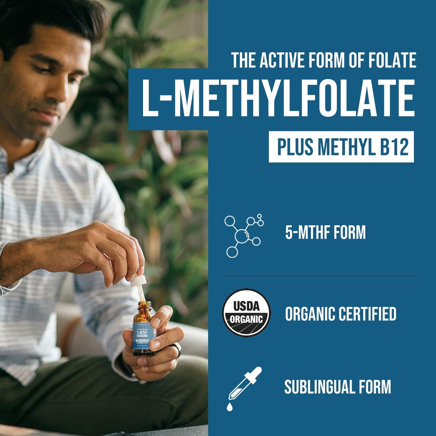 L Methyl Folate 15mg Plus Methyl B12 Cofactor – Organic Berry Flavor