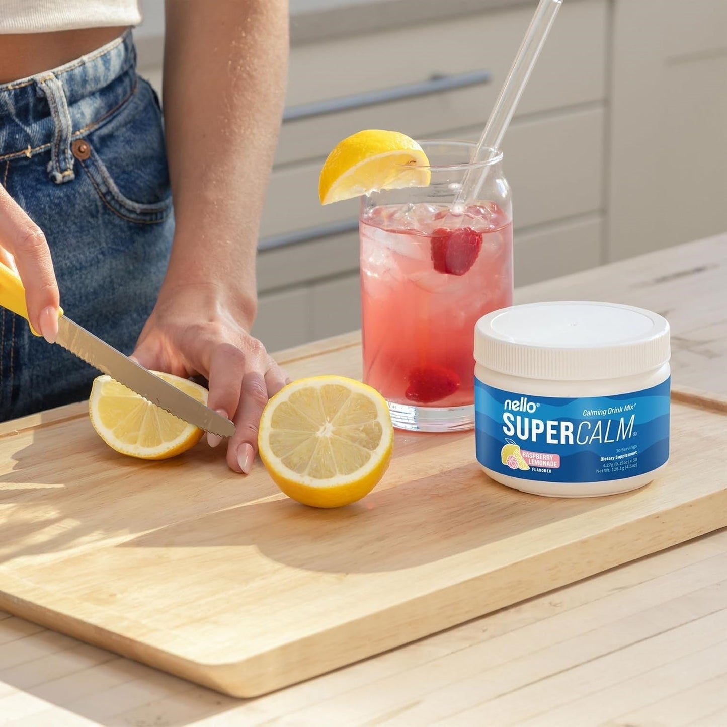Powdered Drink Mix Tub, Cortisol Reducer,Ksm-66 Ashwagandha, No Sugar, Non GMO, Raspberry Lemonade