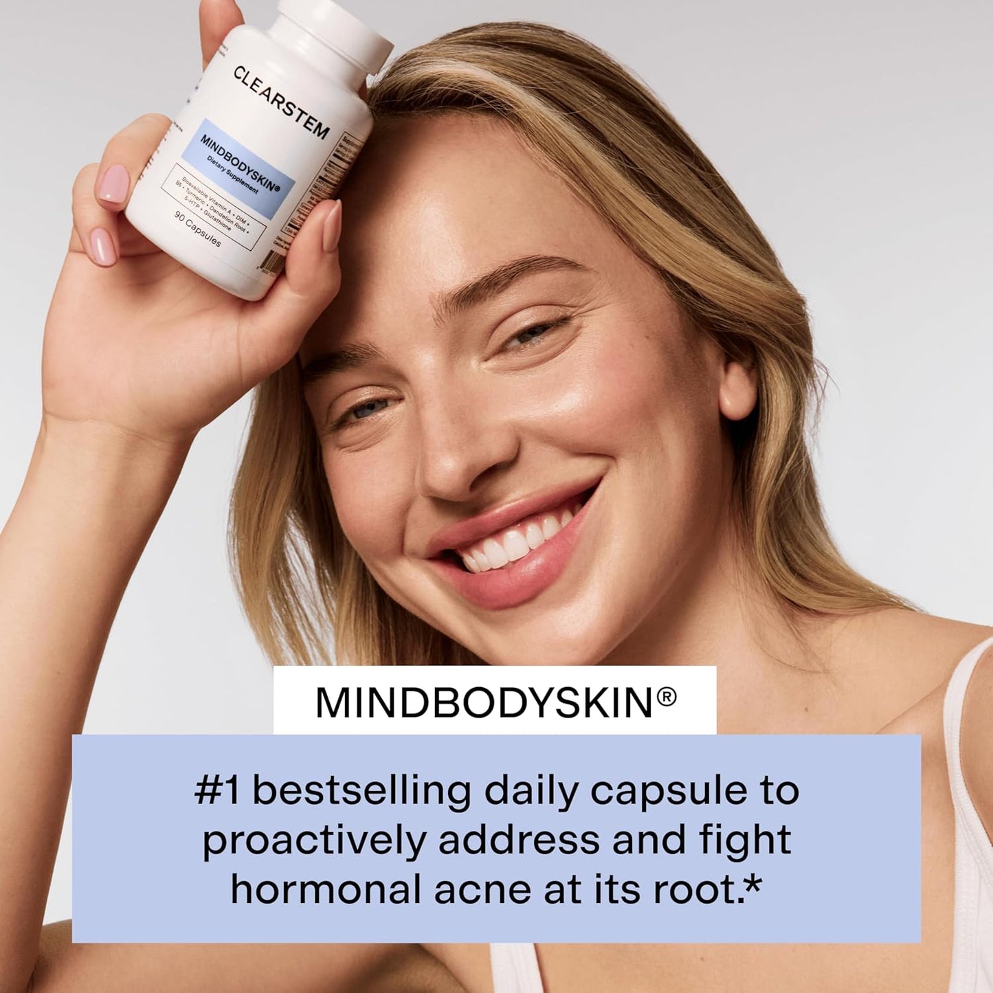 Hormonal Acne Supplement (5-HTP) - Natural DIM Supplement - Skin Care Vitamins - Hormone Balance, Antioxidants - Gluten Free, Cruelty Free - 30 Servings, 90 Capsules