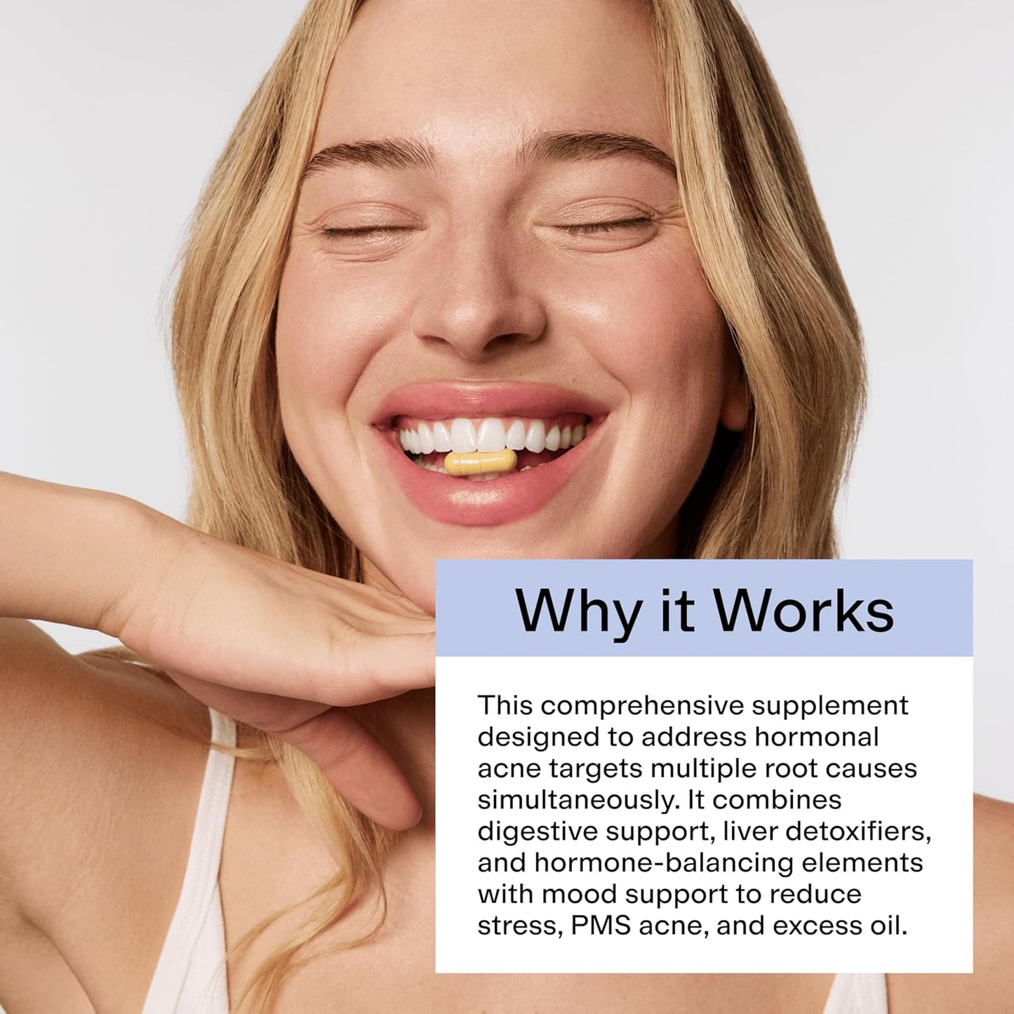 Hormonal Acne Supplement (5-HTP) - Natural DIM Supplement - Skin Care Vitamins - Hormone Balance, Antioxidants - Gluten Free, Cruelty Free - 30 Servings, 90 Capsules