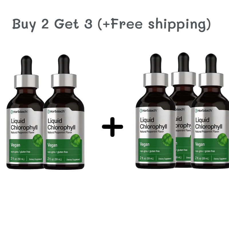 Liquid Chlorophyll Drops 2 oz Vegan, Non-GMO, and Gluten Free Formula | Natural Peppermint Flavor