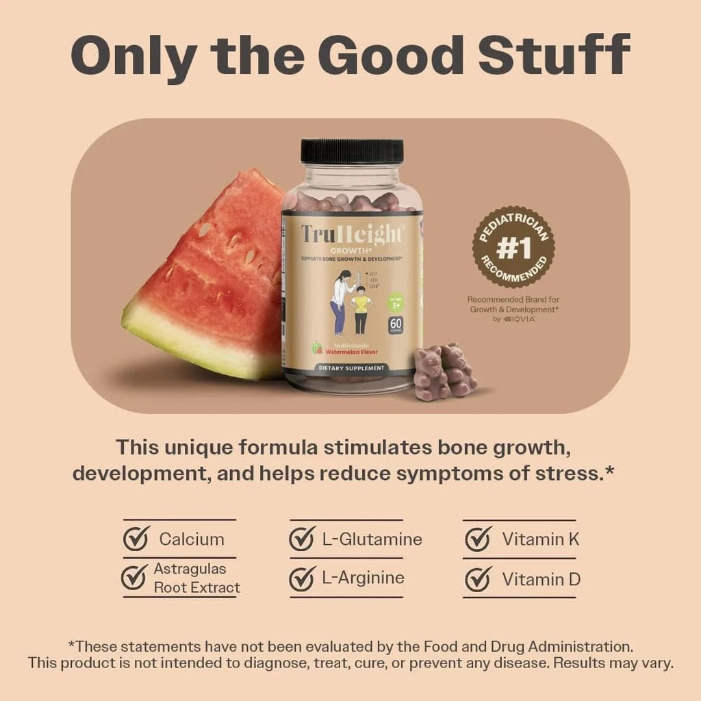 Growth Gummies (Watermelon) Tall Nutrition for Natural Growth Supplement for Kid