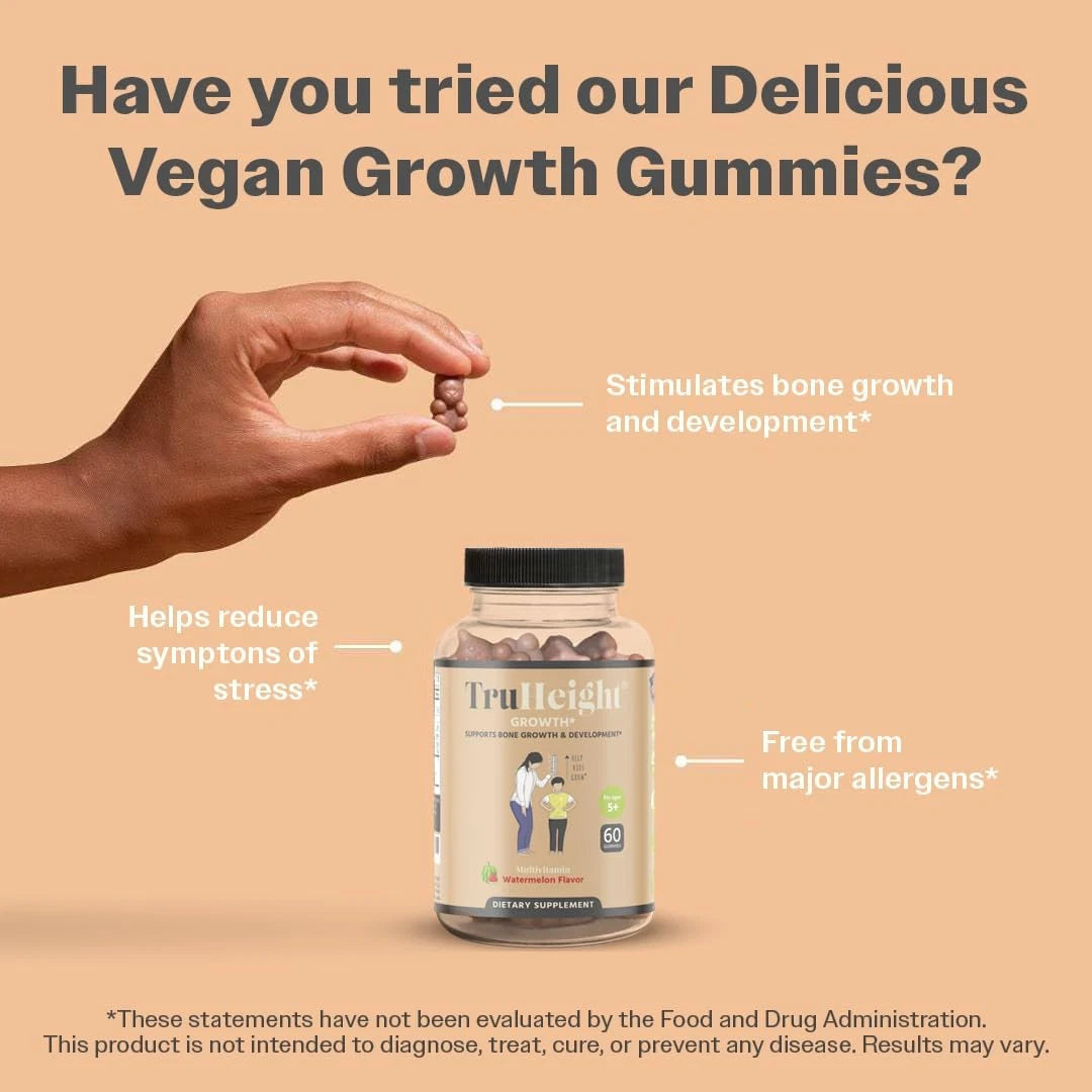 Growth Gummies (Watermelon) Tall Nutrition for Natural Growth Supplement for Kid