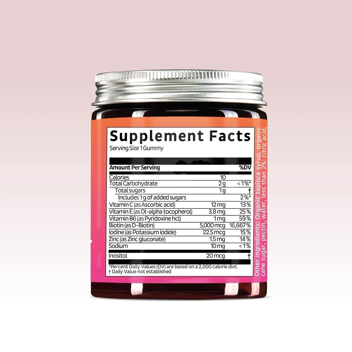 Biotin Gummies for Hair Skin & Nails. 5000 mcg High Potency Vegan Vitamins fo...