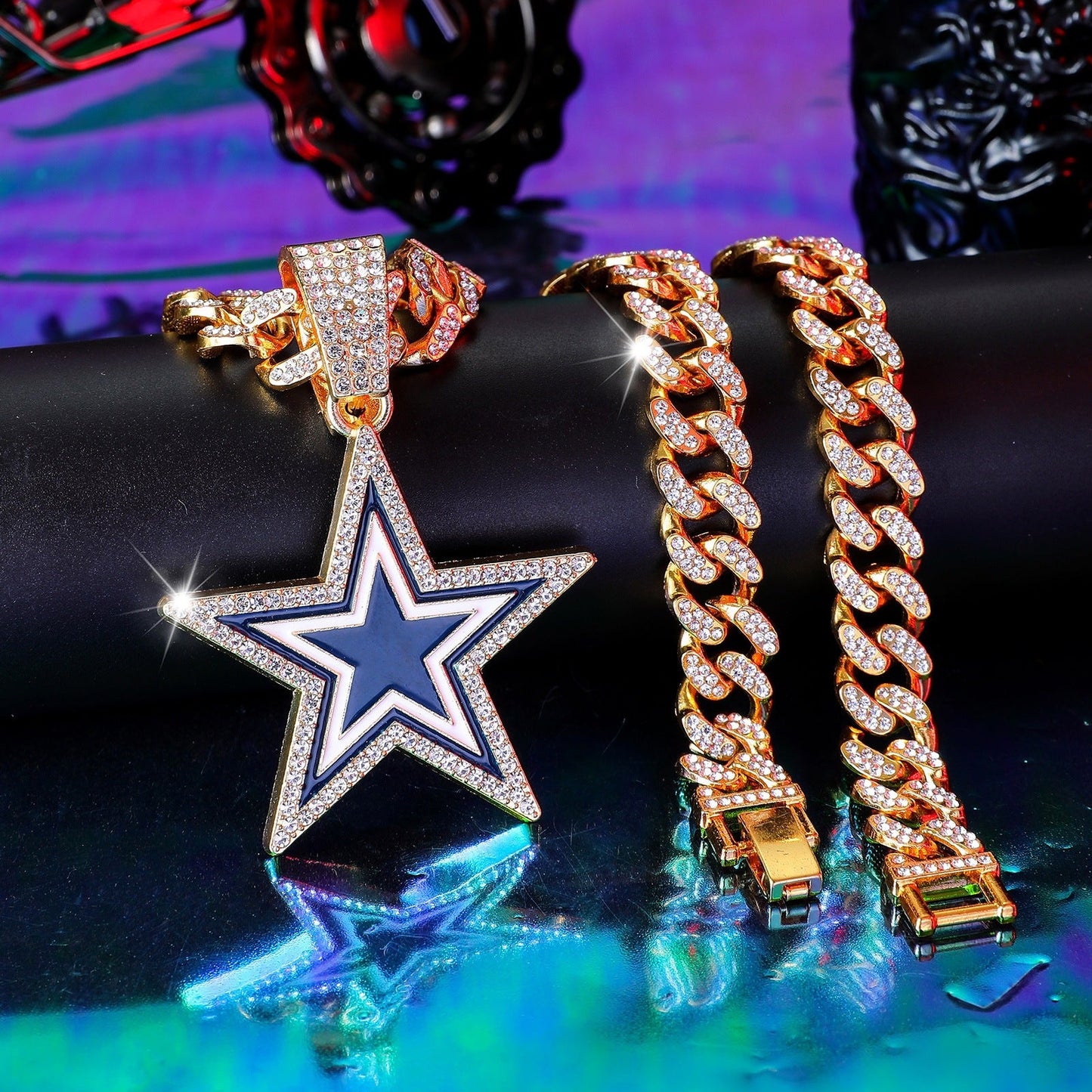 🔥 LAST DAY: Up to 50% OFF – NFL Team Pride Gem Chain Necklace