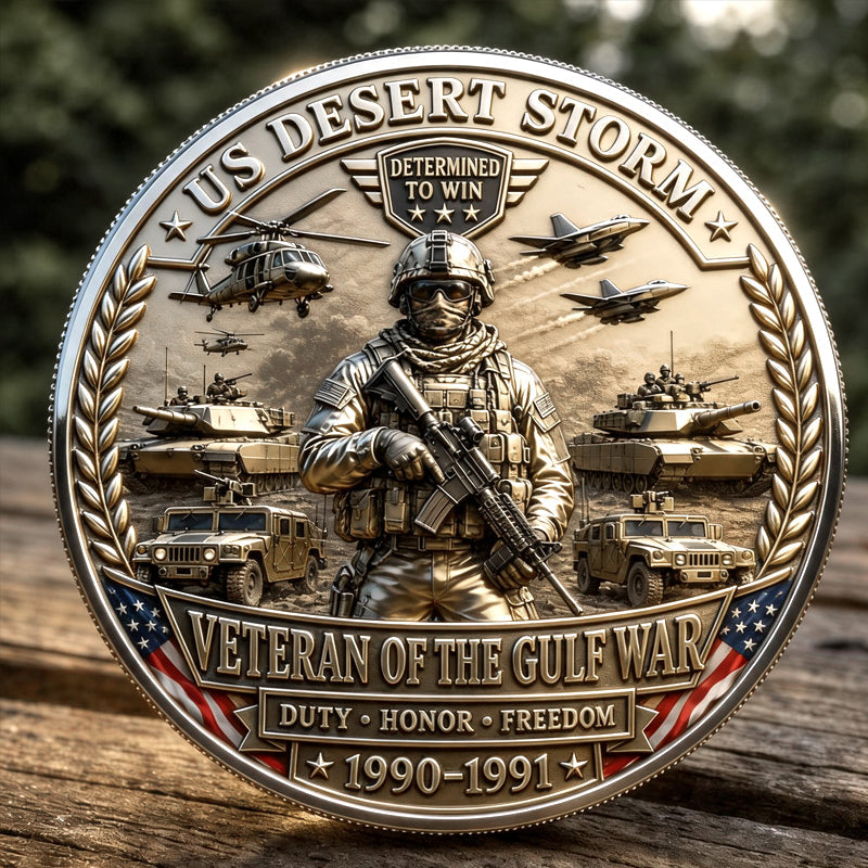 Operation Desert Storm Veteran Commemorative Metal Medal