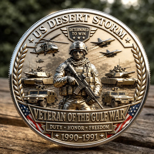 Operation Desert Storm Veteran Commemorative Metal Medal