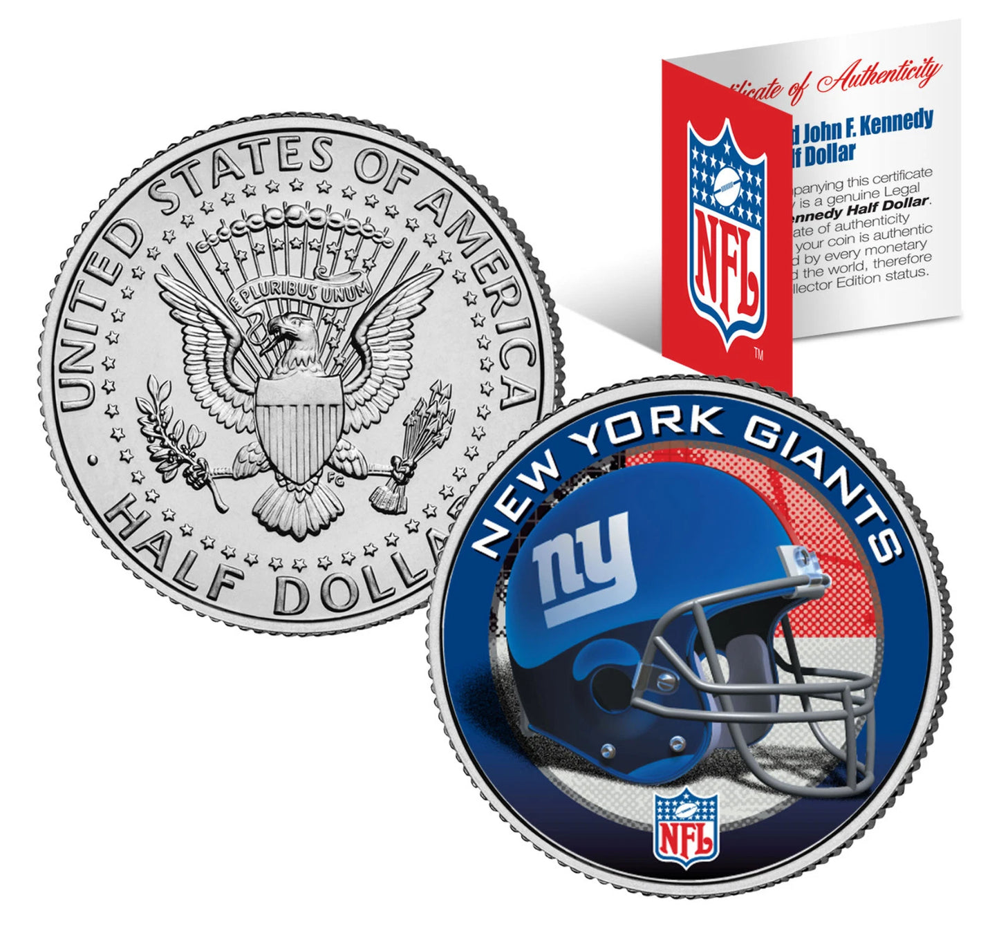 NFL HELMET LOGOS JFK Half Dollar US Football Coins OFFICIALLY LICENSED 32 TEAMS