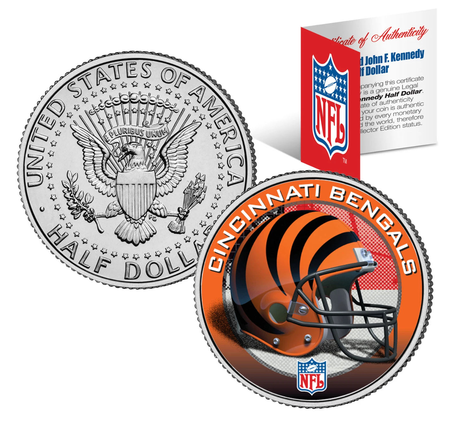 NFL HELMET LOGOS JFK Half Dollar US Football Coins OFFICIALLY LICENSED 32 TEAMS