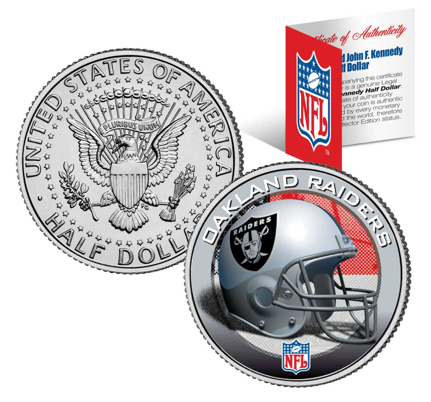 NFL HELMET LOGOS JFK Half Dollar US Football Coins OFFICIALLY LICENSED 32 TEAMS