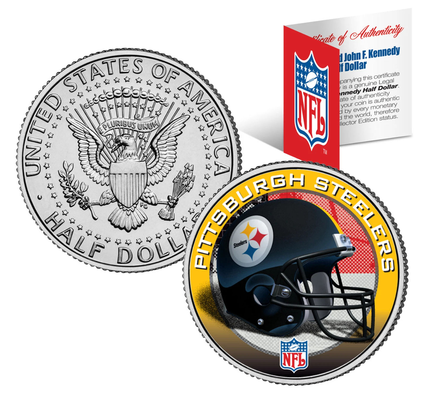 NFL HELMET LOGOS JFK Half Dollar US Football Coins OFFICIALLY LICENSED 32 TEAMS
